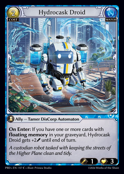 Hydrocask Droid - .asphodel/paradise Grand Archive spoiler