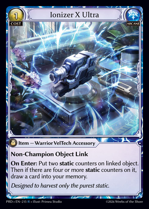 Ionizer X Ultra - .asphodel/paradise Grand Archive spoiler