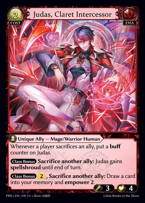 Judas, Claret Intercessor - .asphodel/paradise Grand Archive spoiler