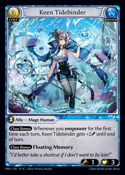 Keen Tidebinder - .asphodel/paradise Grand Archive spoiler