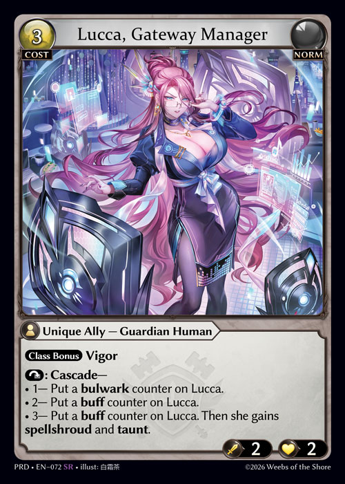 Lucca, Gateway Manager - .asphodel/paradise Grand Archive spoiler