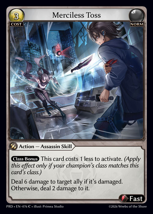Merciless Toss - .asphodel/paradise Grand Archive spoiler