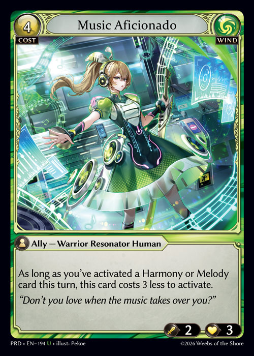Music Aficionado - .asphodel/paradise Grand Archive spoiler