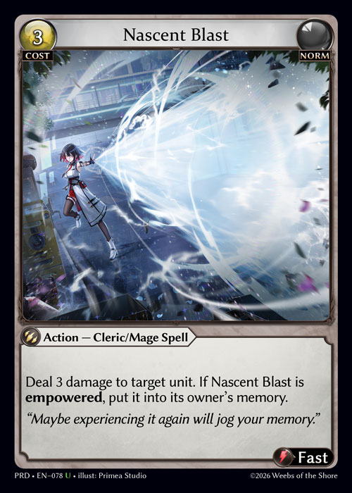 Nascent Blast - .asphodel/paradise Grand Archive spoiler