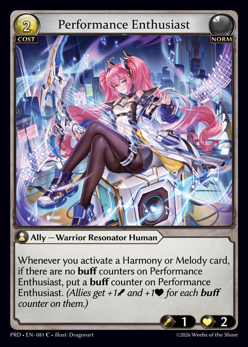 Performance Enthusiast - .asphodel/paradise Grand Archive spoiler