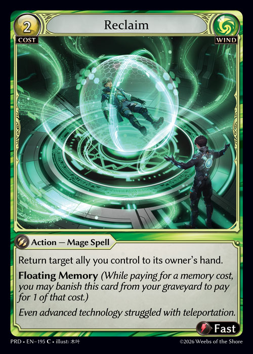 Reclaim - .asphodel/paradise Grand Archive spoiler