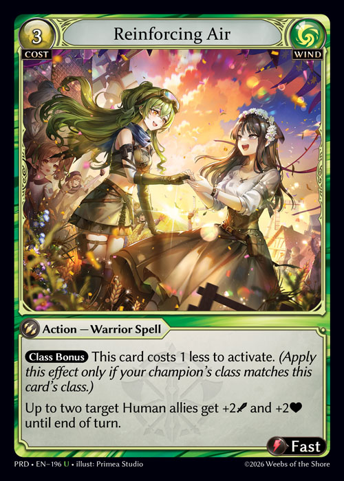 Reinforcing Air - .asphodel/paradise Grand Archive spoiler