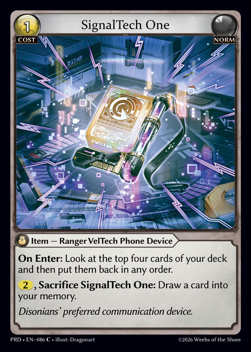 SignalTech One - .asphodel/paradise Grand Archive spoiler