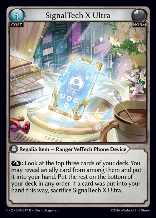 SignalTech X Ultra - .asphodel/paradise Grand Archive spoiler