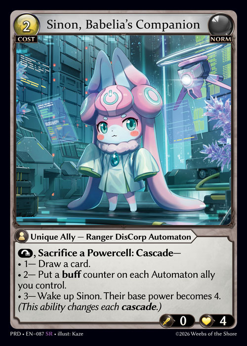 Sinon, Babelia's Companion - .asphodel/paradise Grand Archive spoiler