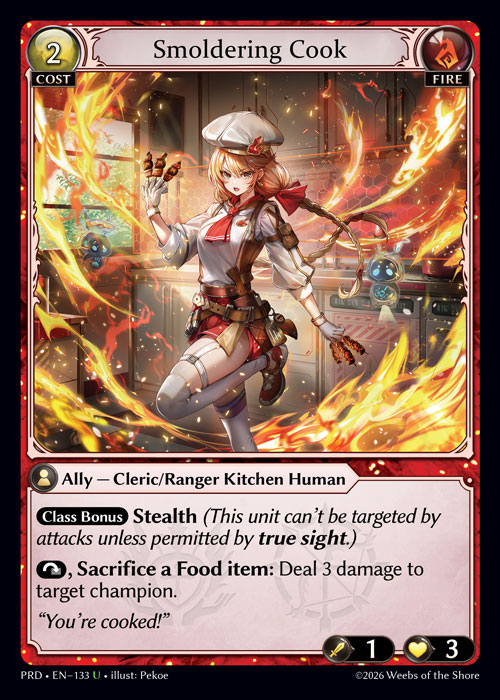 Smoldering Cook - .asphodel/paradise Grand Archive spoiler