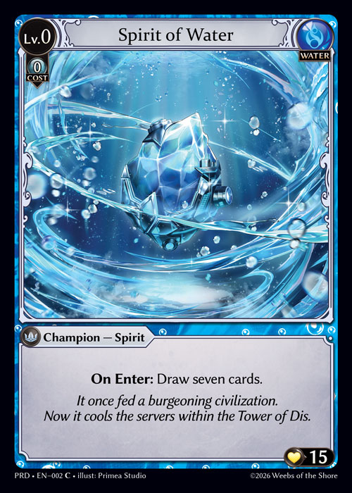 Spirit of Water - .asphodel/paradise Grand Archive spoiler