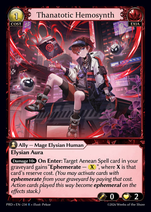 Thanatotic Hemosynth - .asphodel/paradise Grand Archive spoiler