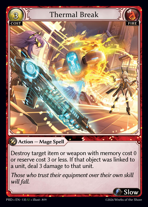 Thermal Break - .asphodel/paradise Grand Archive spoiler