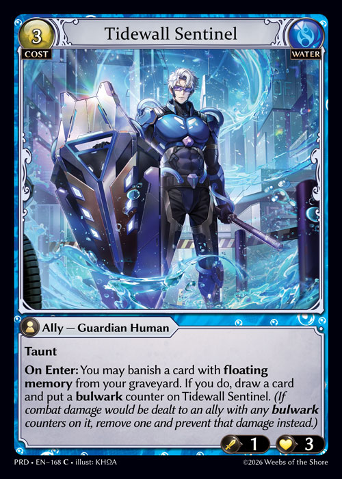 Tidewall Sentinel - .asphodel/paradise Grand Archive spoiler