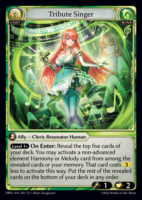 Tribute Singer - .asphodel/paradise Grand Archive spoiler