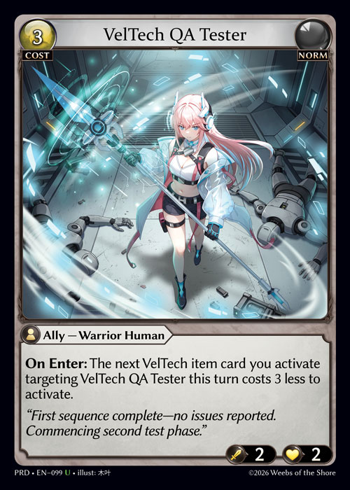 VelTech QA Tester - .asphodel/paradise Grand Archive spoiler