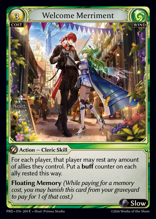 Welcome Merriment - .asphodel/paradise Grand Archive spoiler