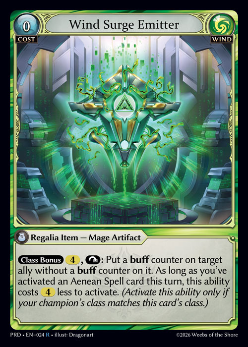 Wind Surge Emitter - .asphodel/paradise Grand Archive spoiler