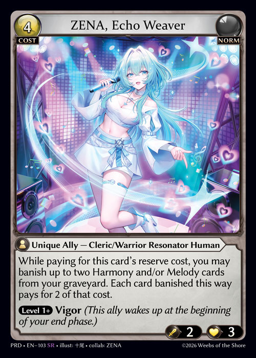 ZENA, Echo Weaver - .asphodel/paradise Grand Archive spoiler