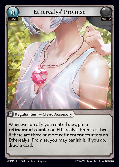 Etherealys' Promise - .asphodel/paradise Draft Pack Grand Archive spoiler