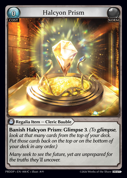 Halcyon Prism - .asphodel/paradise Draft Pack Grand Archive spoiler