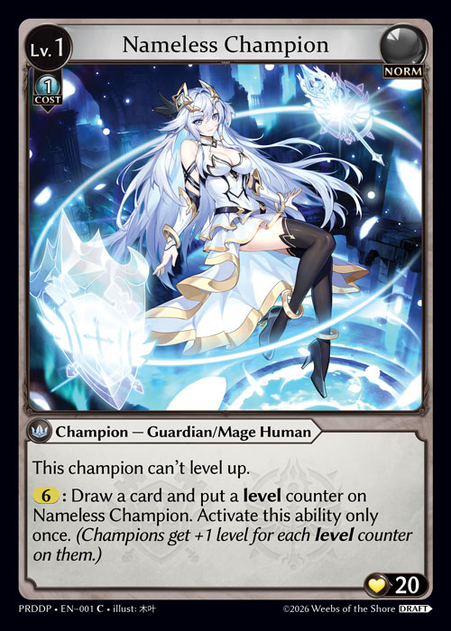 Nameless Champion - .asphodel/paradise Draft Pack Grand Archive spoiler