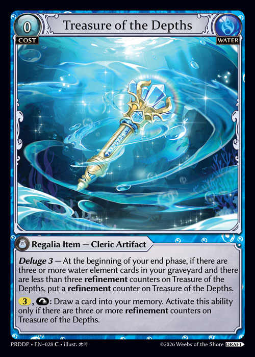 Treasure of the Depths - .asphodel/paradise Draft Pack Grand Archive spoiler