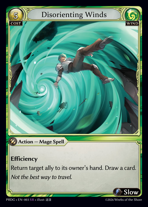 Disorienting Winds - .asphodel/paradise Grimoire Grand Archive spoiler