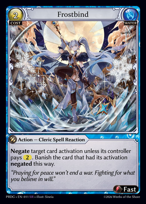 Frostbind - .asphodel/paradise Grimoire Grand Archive spoiler