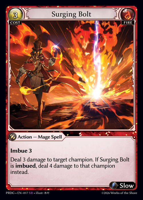 Surging Bolt - .asphodel/paradise Grimoire Grand Archive spoiler
