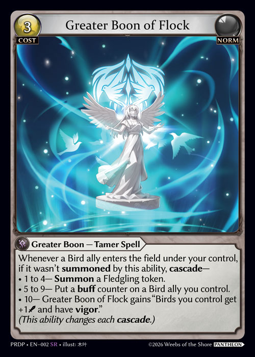Greater Boon of Flock - .asphodel/paradise: Pantheon Grand Archive spoiler