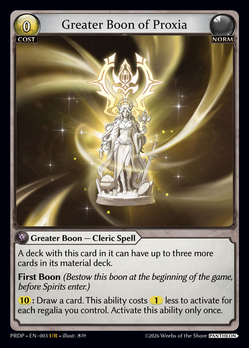 Greater Boon of Proxia - .asphodel/paradise: Pantheon Grand Archive spoiler