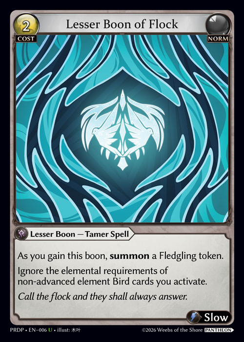Lesser Boon of Flock - .asphodel/paradise: Pantheon Grand Archive spoiler