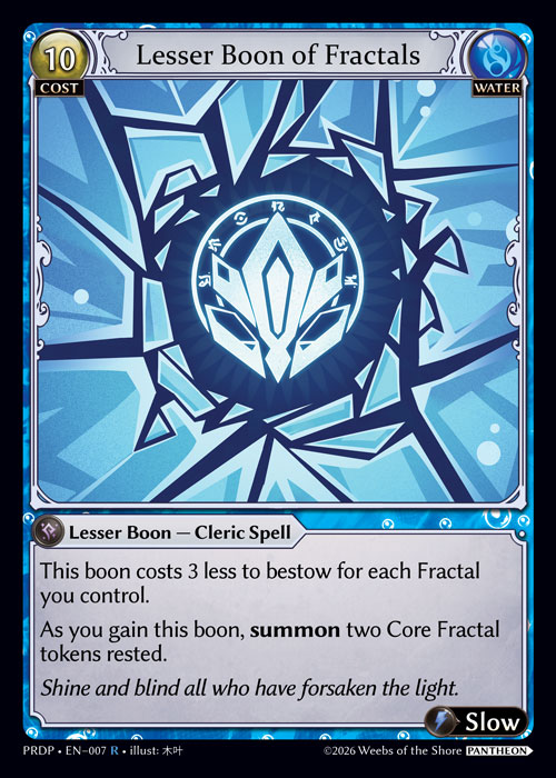 Lesser Boon of Fractals - .asphodel/paradise: Pantheon Grand Archive spoiler