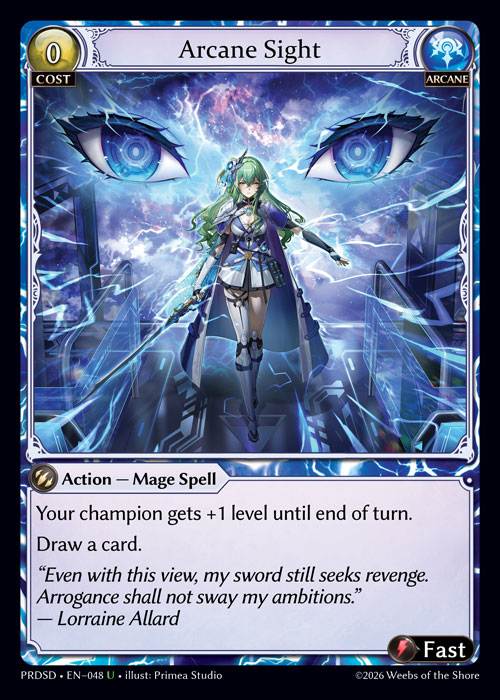 Arcane Sight - .asphodel/paradise Starter Decks Grand Archive spoiler