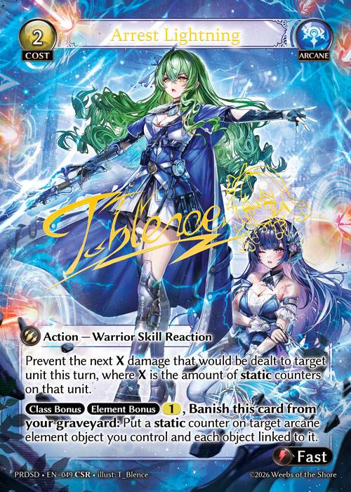 Arrest Lightning - .asphodel/paradise Starter Decks Grand Archive spoiler