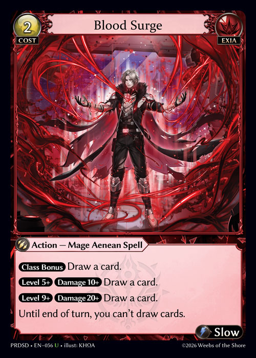 Blood Surge - .asphodel/paradise Starter Decks Grand Archive spoiler