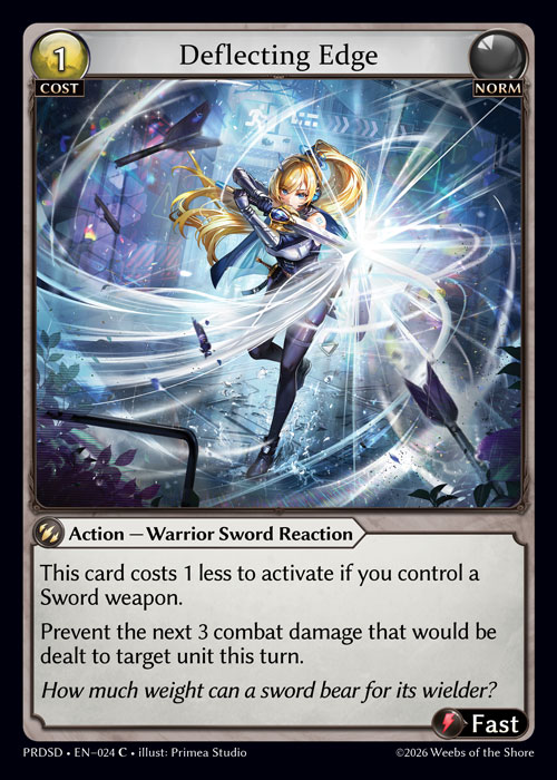 Deflecting Edge - .asphodel/paradise Starter Decks Grand Archive spoiler
