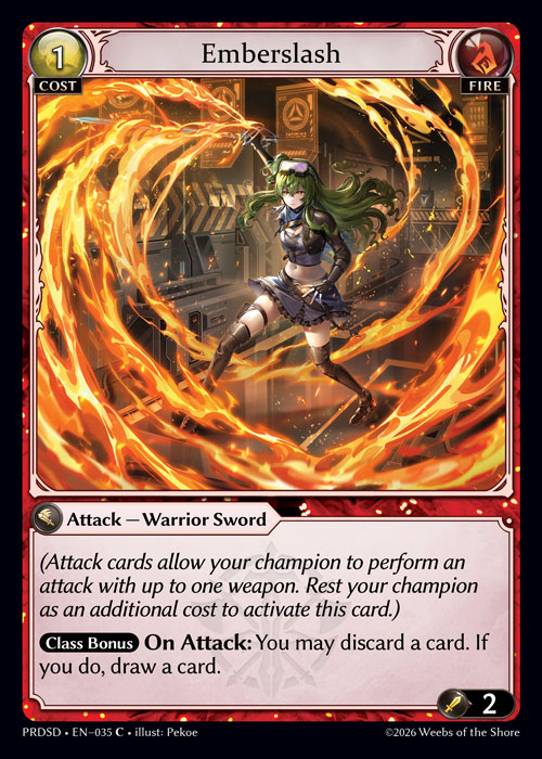 Emberslash - .asphodel/paradise Starter Decks Grand Archive spoiler
