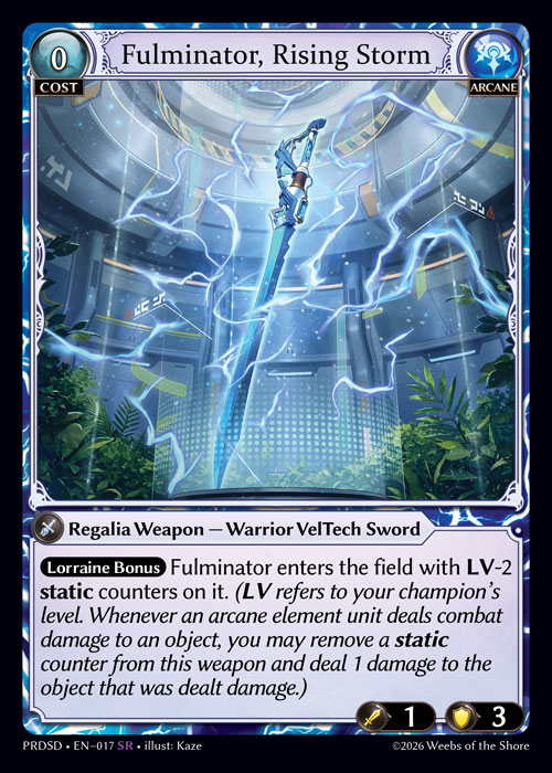 Fulminator, Rising Storm - .asphodel/paradise Starter Decks Grand Archive spoiler