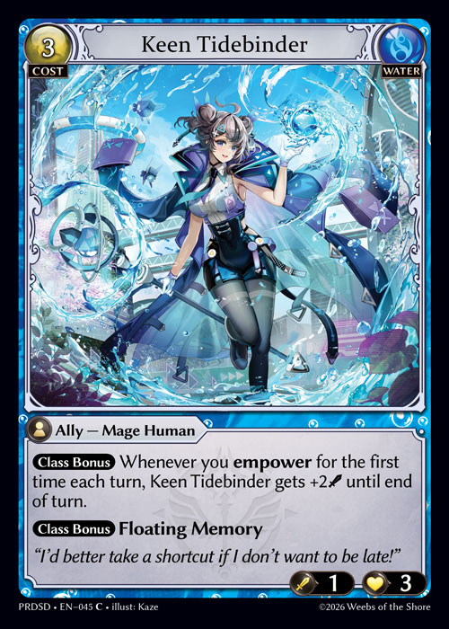Keen Tidebinder - .asphodel/paradise Starter Decks Grand Archive spoiler