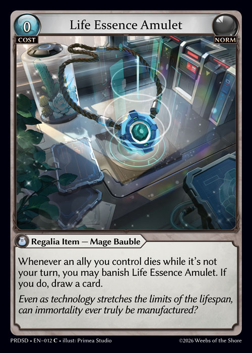 Life Essence Amulet - .asphodel/paradise Starter Decks Grand Archive spoiler