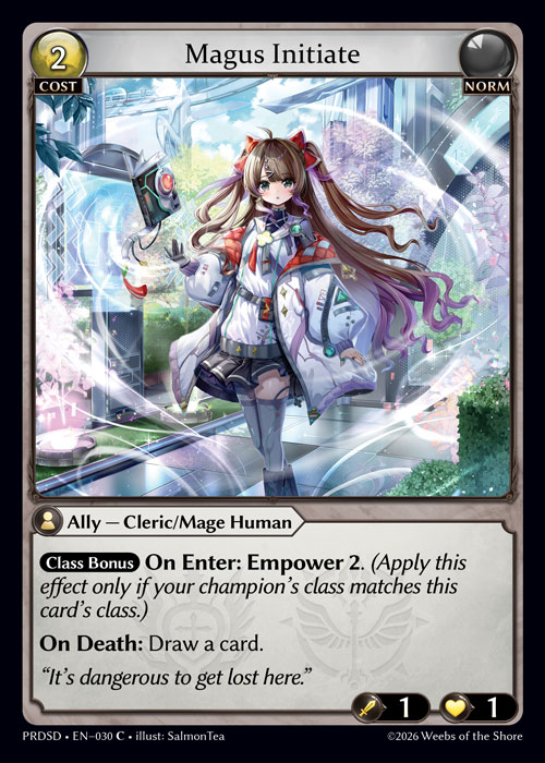Magus Initiate - .asphodel/paradise Starter Decks Grand Archive spoiler