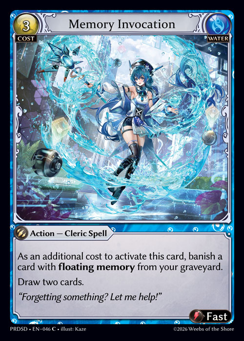 Memory Invocation - .asphodel/paradise Starter Decks Grand Archive spoiler