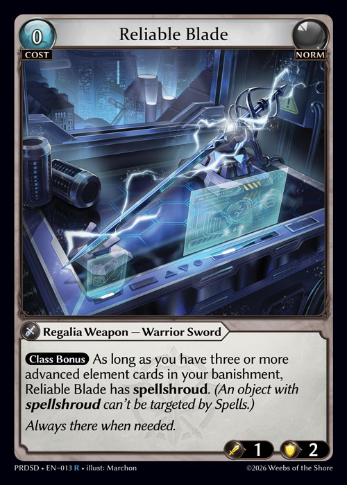Reliable Blade - .asphodel/paradise Starter Decks Grand Archive spoiler