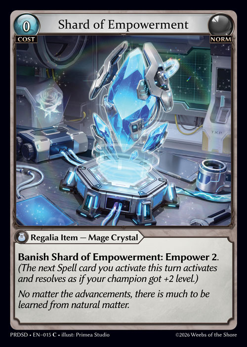 Shard of Empowerment - .asphodel/paradise Starter Decks Grand Archive spoiler