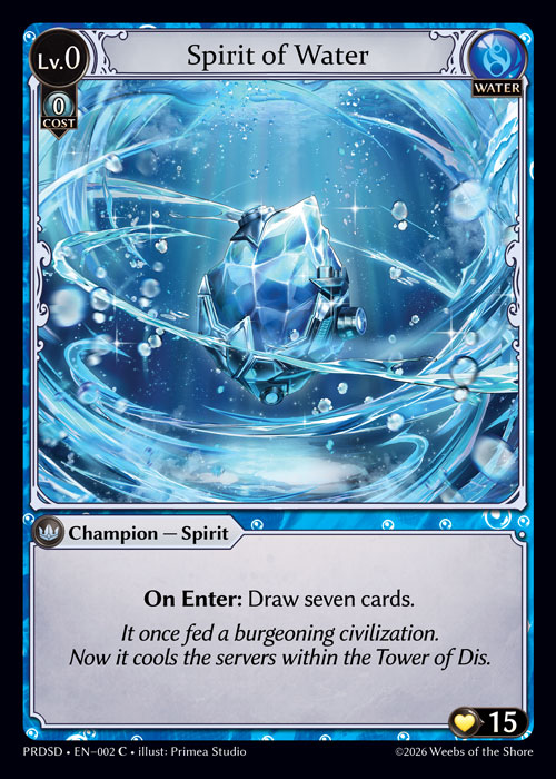 Spirit of Water - .asphodel/paradise Starter Decks Grand Archive spoiler
