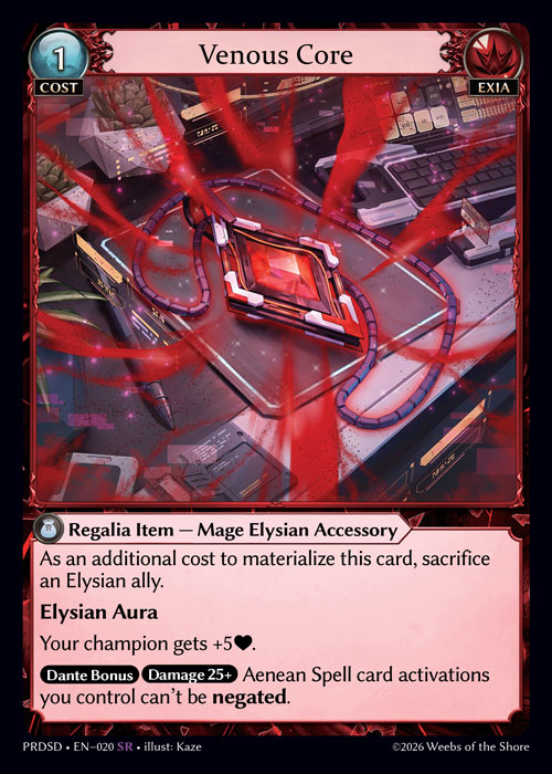 Venous Core - .asphodel/paradise Starter Decks Grand Archive spoiler